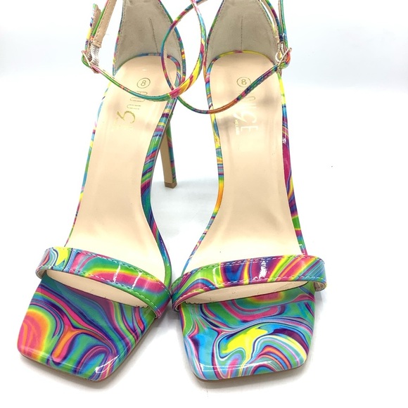 Rouge Helium Rainbow Multicolored Stiletto Heels - Picture 2 of 7